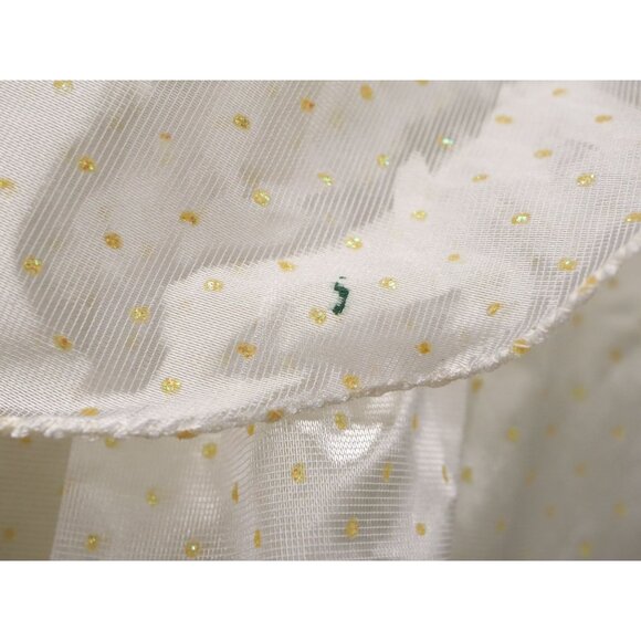 Vtg 80s Zum Zum Ivory & Gold XXS Strapless Long Prom Party Wedding Dress ILGWU - Picture 6 of 10